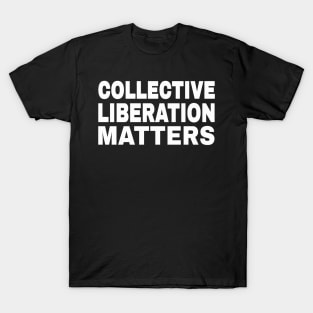 Collective Liberation Matters - White - Front T-Shirt